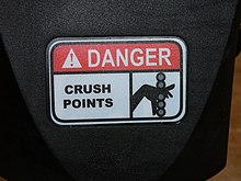 Health and safety warning sign Danger! Crush Points.jpg