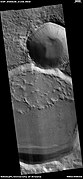 Wide view of craters, layers, streaks, hollows. Picture taken with HiRISE under HiWish program