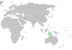 Lage von Osttimor und Schweiz