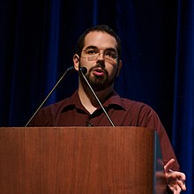 Yudkowsky at Stanford University in 2006 Eliezer Yudkowsky, Stanford 2006 (square crop).jpg