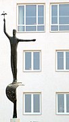 Bronzeskulptur Merkur, Ernst Dostal, 1961, Wiesbaden