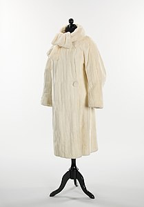 Evening coat by Revillon Frères made of fur, 1930.