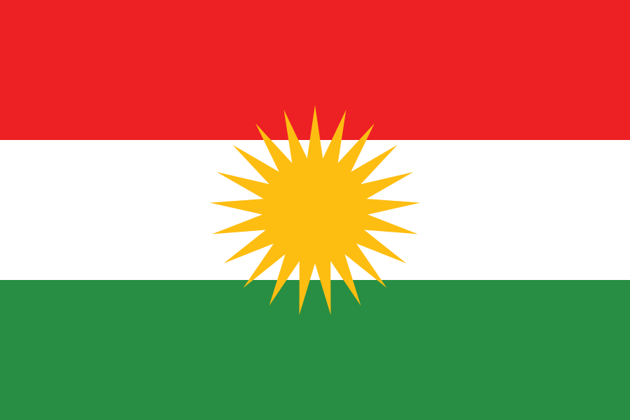 Drapeau du Kurdistan irakien