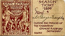 George Frampton. Season ticket to The Arts and Craft Exhibition Society 1890. Frampton 1890.jpg