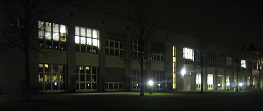 Freie Universitaet Berlin, department of informatics, winter, evening, 3