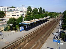 Une vue aérienne de la gare de Chanteloup-les-Vignes