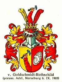 Coat of arms of Barons von Goldschmidt-Rothschild Goldschmidt-Rothschild-Wappen AMH.jpg