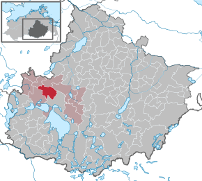 Poziția Grabowhöfe pe harta districtului Mecklenburgische Seenplatte