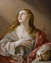 Penitent Magdalene (c. 1635) by Guido Reni, showing her as a penitent Guido Reni - The Penitent Magdalene - Google Art Project.jpg