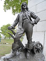 Guillaume Couillard, figure au monument Louis-Hébert, parc Montmorency, Québec