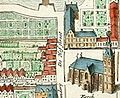 De straat op een kaart van J. Blaeu uit 1649