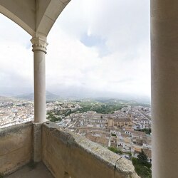 El pueblo de Vélez-Blanco visto desde su castillo.