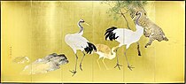 「松に鶴図屏風」(1912-1926年)
