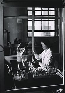 Ida A. Bengtson, a bacteriologist who in 1916 was the first woman hired to work in the Hygienic Laboratory Ida Bengston.jpg