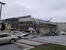 Damage from a tornado spawned by Hurricane Jeanne in Delaware Jeanne Tornado Damage.JPG