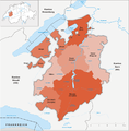 Bezirke des Kantons Freiburg bis 1999
