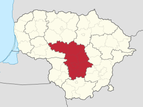 Localisation de Kaunas en Lituanie