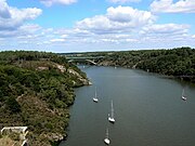 La Vilaine e il ponte del Morbihan, dal Ponte de La Roche-Bernard