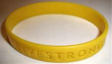 Picture of Livestrong's yellow wristband