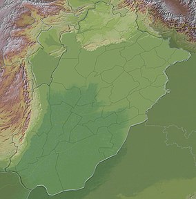 Map showing the location of Ayub National Park ایوب نیشنل پارک