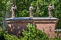 Drei Schutzengel auf dem Friedhofsportal Lunow