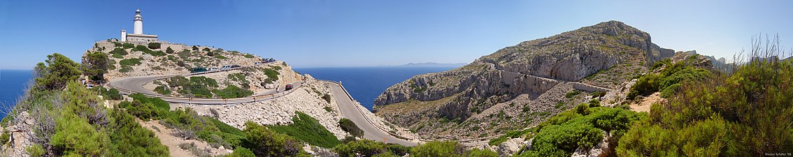 06/08: El cap de Formentor, situat a l'extrem septentrional de l'illa de Mallorca.