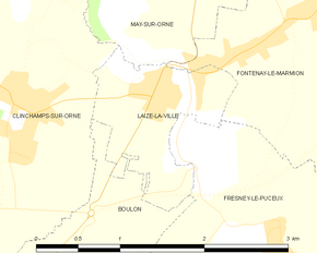 Poziția localității Laize-la-Ville