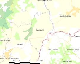 Mapa obce Nabinaud