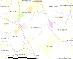 Poziția localității Écausseville