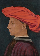 "Young man in a scarlet turban" by Masaccio (between 1425 and 1427)