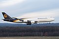 Boeing 747-8F w barwach UPS Airlines lądujący w Porcie lotniczym Kolonia/Bonn