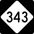 North Carolina Highway 343 marker