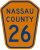 County Route 26 marker