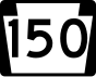 PA Route 150 marker