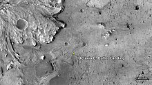 Photographie noir et blanc du sol martien