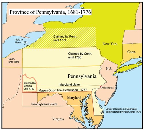 Map Of Pennsylvania Colony. Map of pennsylvania colony
