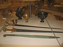 Replicas of Mycenaean swords and cups Replicas of Mycenaean swords and cups.jpg