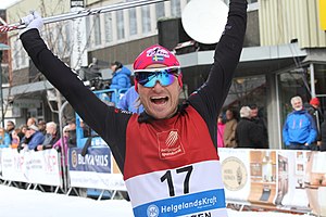 Robin Bryntesson under "Bysprinten" i Mosjøen, 2013