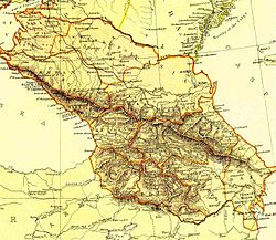 Vùng Zakavkaz của đế quốc Nga ngay trước sự hình thành của Cộng hoà Liên bang Dân chủ Zakavkaz.