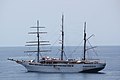 Le Sea Cloud II au mouillage en Martinique