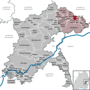Poziția localității Setzingen