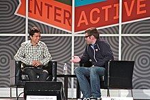 Founder Ben Silbermann (left) at the South by Southwest Interactive conference in March 2012 Silbermann at SXSW.jpg