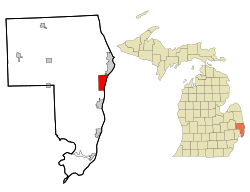 Location of Marysville, Michigan