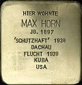 Stolperstein für Max Horn (Nußbaumerstraße 72)