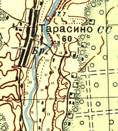 План деревни Тарасино. 1937 год