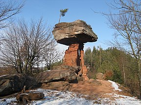 The Devil's Table in winter.