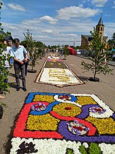 The main square on the day of Corpus Christi, June 2021