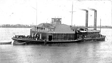 南軍艦ジェネラル・プライス。1864年1月18日、ルイジアナ州バトンルージュにて撮影