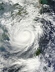 Der Taifun am 22. September um 4:45 Uhr Mitteleuropäischer Sommerzeit