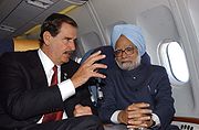Mexican president Vicente Fox and Manmohan Singh